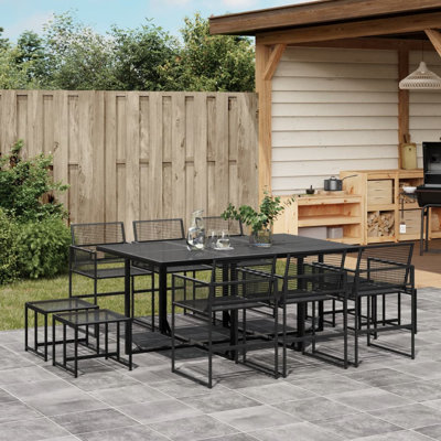 Gehlbach 10 - Person Wicker Patio Dining Set with Rectangular Table