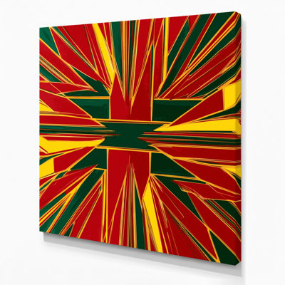 Hard Edge 4 Red Canvas Wall Art