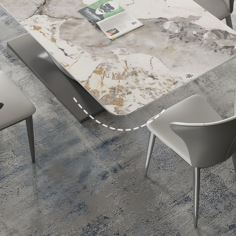 Table et chaise de salle à manger créative haut de gamme, H 29,5 po x L 94,4 po x l 47,2 po