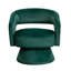Fauteuil d'appoint pivotant de luxe moderne en velours vert 1pc-333204120