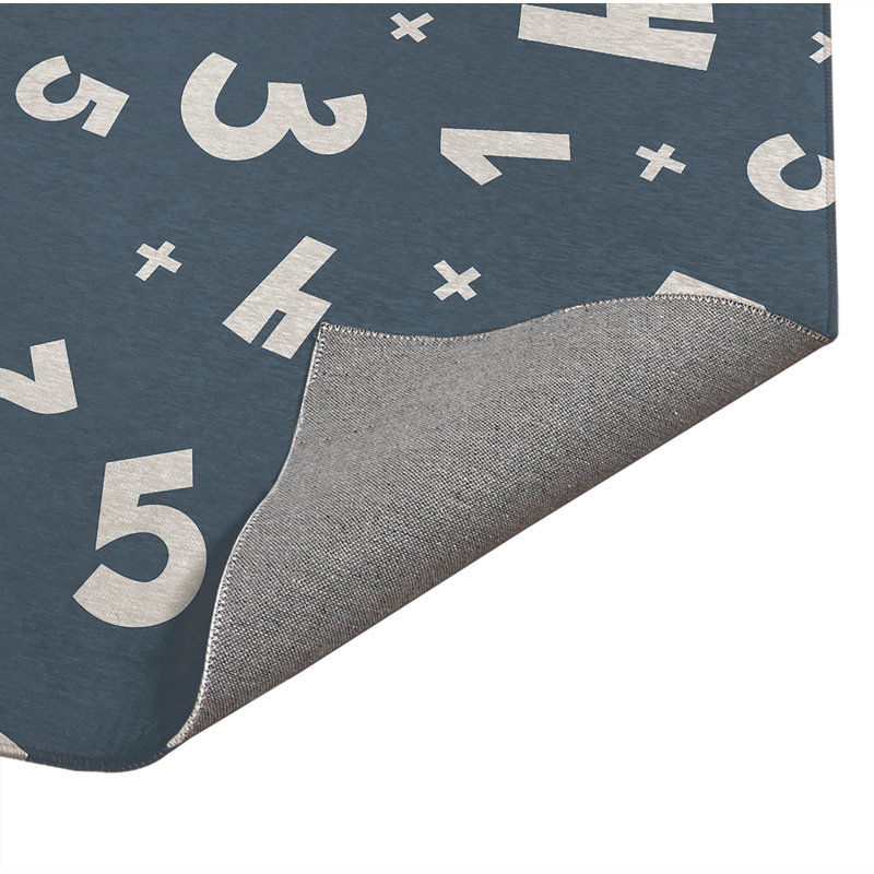 Numbers Indoor Doormat, Blue, 48" W x 72" L