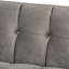 Canapé à accoudoirs carrés en velours de 83,5 po Belva-1060501050