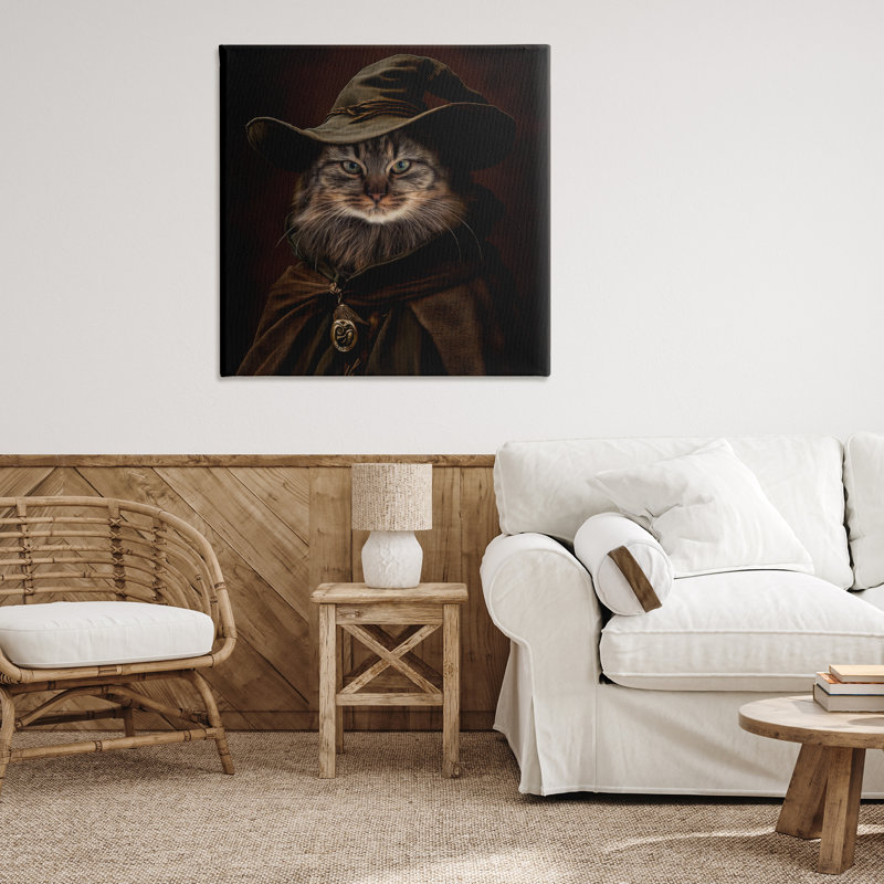 Toile «Whiskered Wizardry Cat» par Kelley Parker, H 36 po x l 36 po