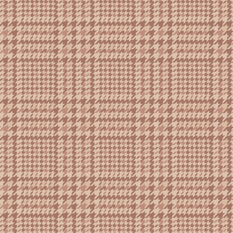 Houndstooth Glen, Terracotta, Peel & Stick