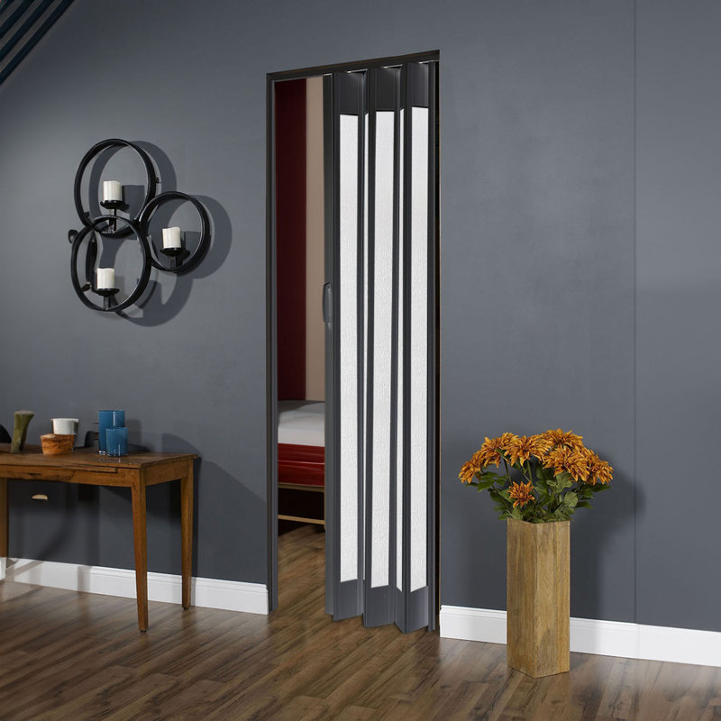 PVC/Vinyl Accordion Door, Wenge, Reversible