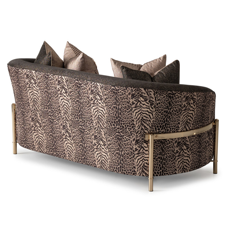 Lisbon 71'' Chenille Round Arm Loveseat, Onyx Chenille