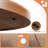  47" Round Dining Table for 4-6 People - Circle Kitchen Dinner Table with Sturdy Pedestal Base, Space Saving Dinning Room Furniture for Living Room, Kitchen, Apartment, Walnut-1629652325