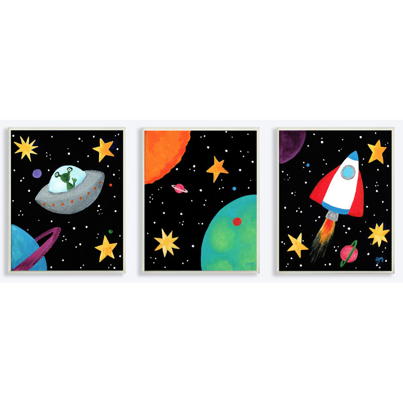 «Outer Space Triptych», ensemble de 3 plaques murales Emery
