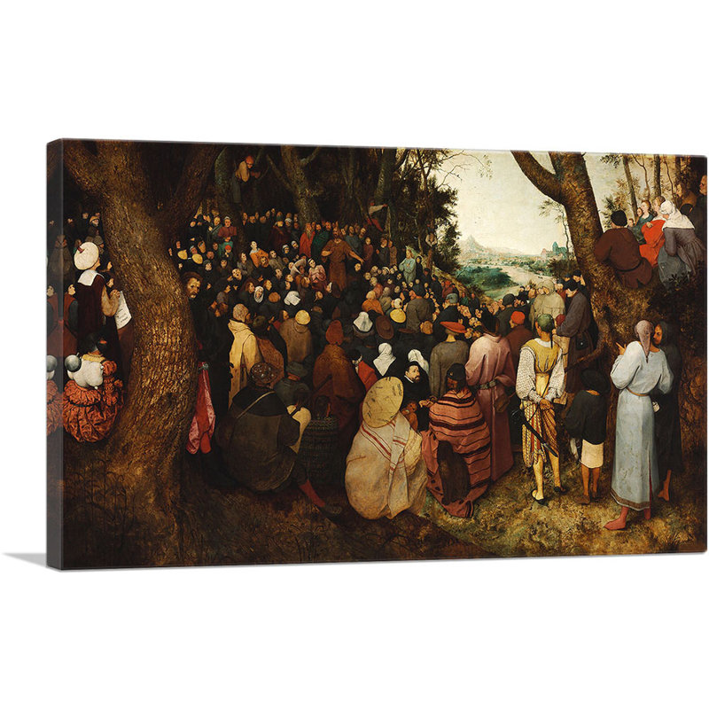 La prédication de Saint-Jean - reproduction, H 26 po x l 40 po x 1,5 po