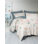 Ensemble de housse de couette 100% coton Premium Ranforce, bleu | Comprend une housse de couette 79 x 87, un drap plat 94 x 102 et des taies d'oreiller 20 x 28 (2) | Impression de pigments, lavable à la machine, conception élégante avec fermeture à boutons