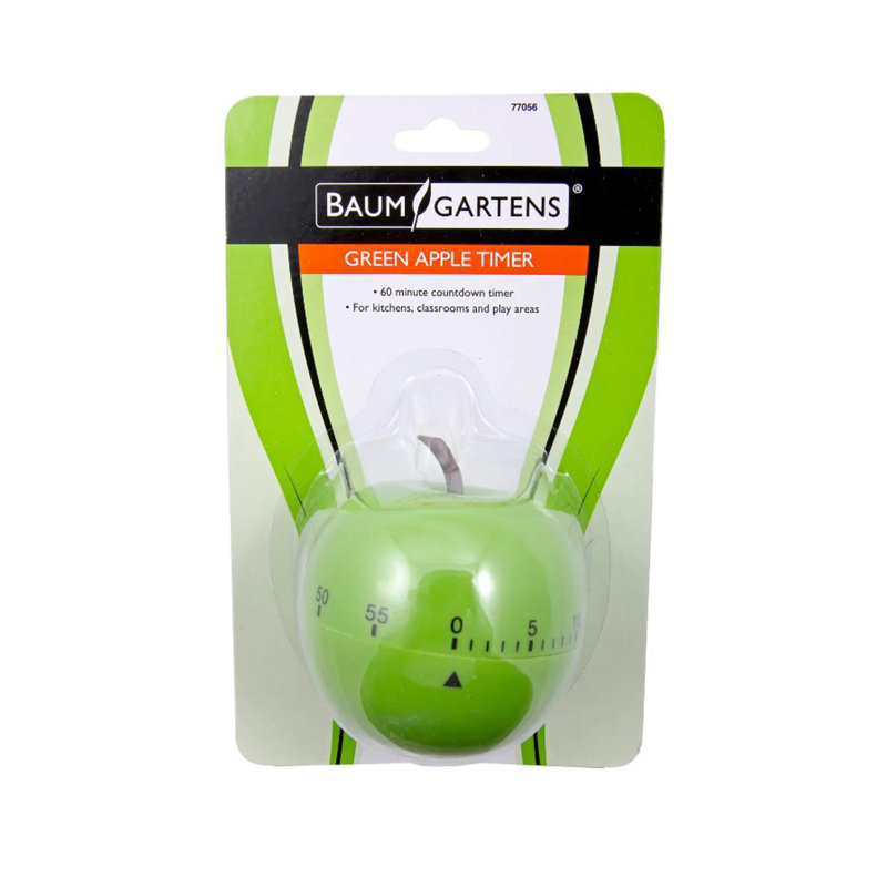 Minuterie en forme de pomme Baumgartens, vert, paquet de 3