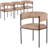 Mccolister Upholstered Dining Chair With Padded Seat And Open Back Design Powder-Coated Iron Frame Mccolister Collection-851444179-851444190