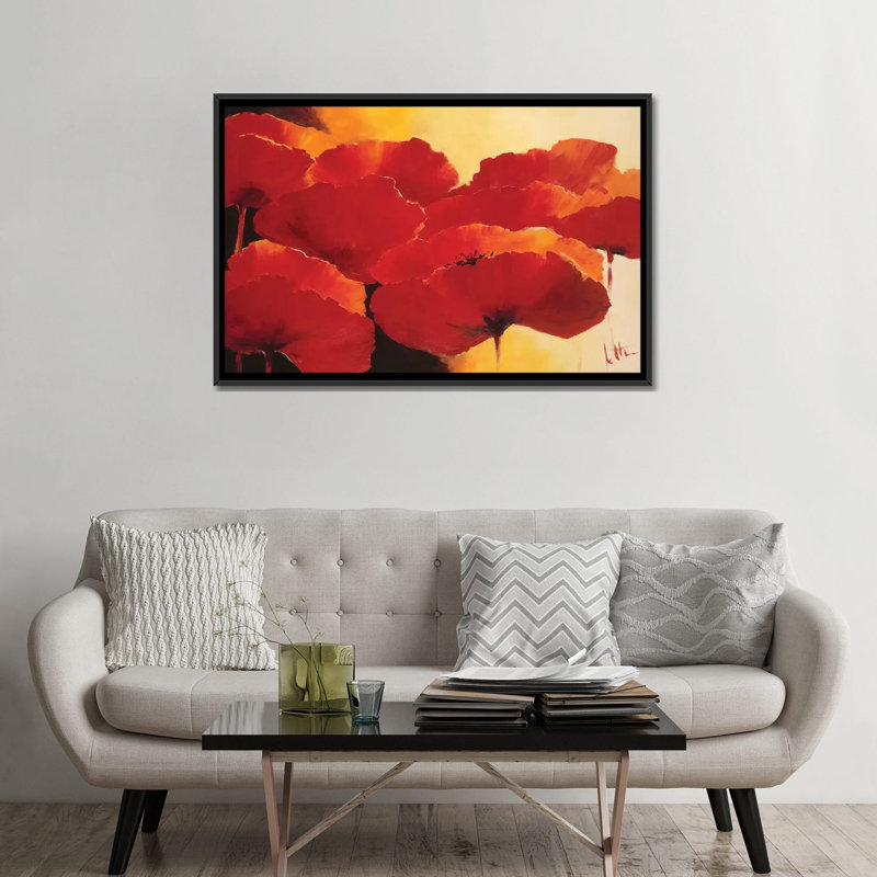 « absolu magnifique i », impression sur toile, H 18 po x l 26 po x P 1,5 po, Toile avec cadre noir, Pas de tapis