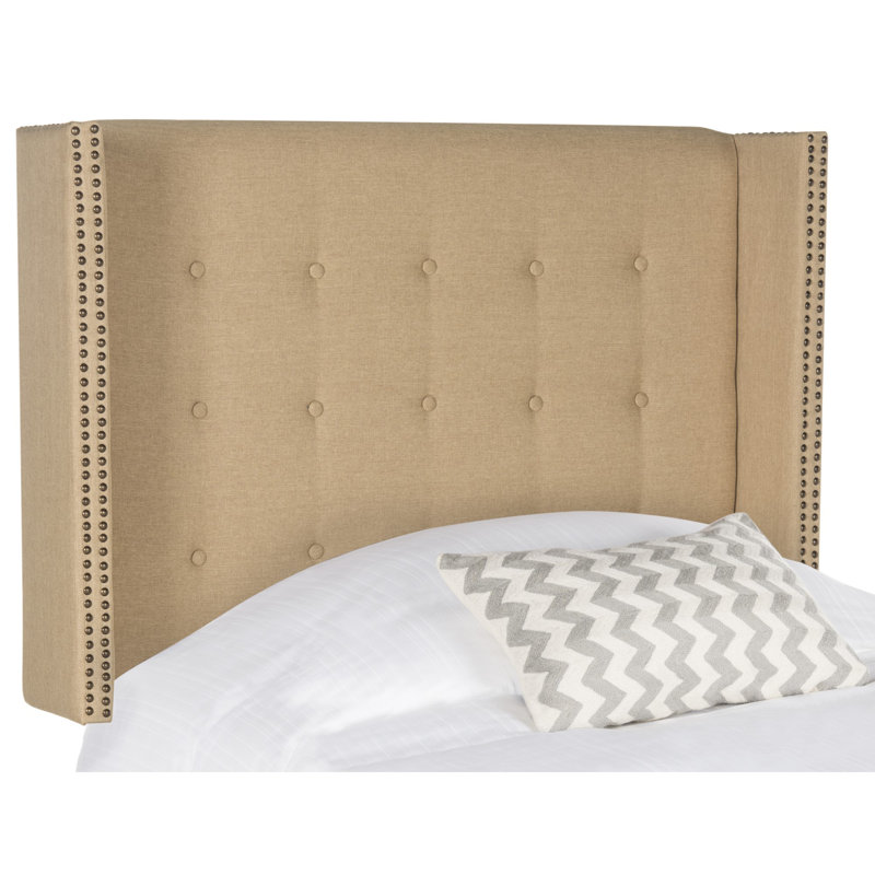Burch Upholstered Headboard, Twin, Linen Taupe