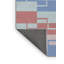 Tapis géométrique rouge / bleu marine-33173725