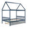Lit double gigogne bleu marine