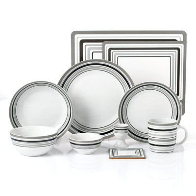 Waterside 56pc Grey Brompton Combo Dinner Set