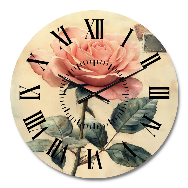 Horloge murale fleurie, Médium