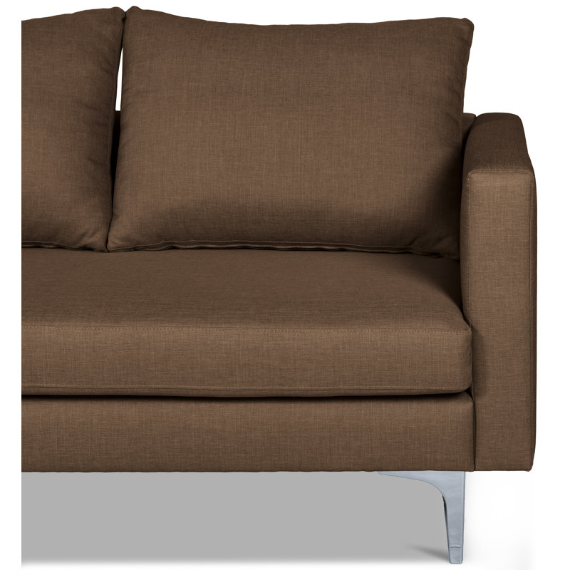 Reber 2 Seater Loveseat, Brown Polyester