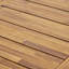 Élégante table d'extérieur en bois de 69 po avec finition naturelle, rehaussant l'attrait de votre patio en offrant une atmosphère paisible