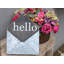 Décoration murale enveloppe en métal et bois hello
