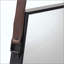 Miroir mural hexagonal avec sangle en cuir suspendue