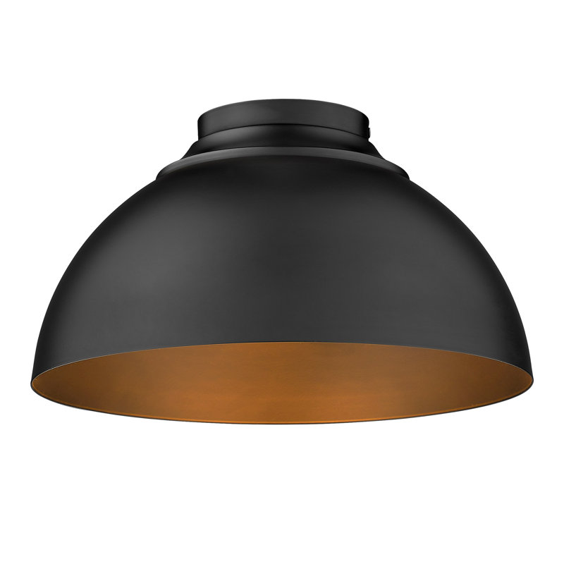Ringwood Steel Flush Mount, Matte Black, Matte Black