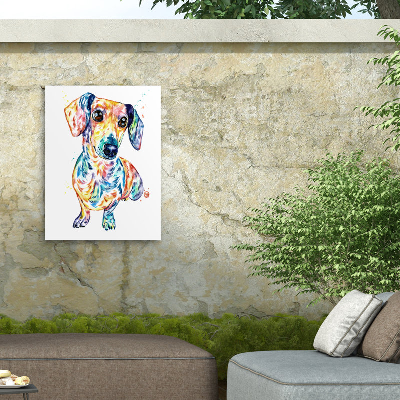 Toile d'extérieur Lisa Whitehouse Dacshund, H 24 po x l 32 po
