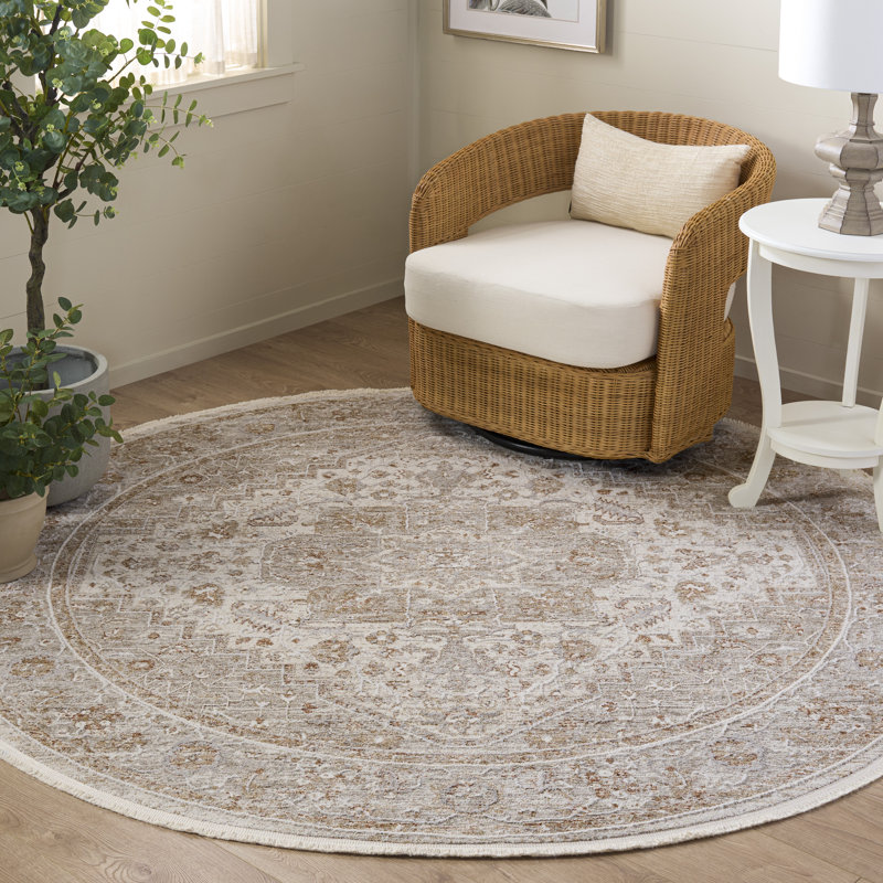 Kendal Performance Oriental Indoor Rug, Round 6'7"