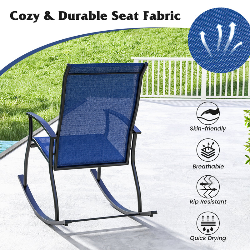 Chaise berçante en métal Octaviah
