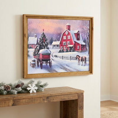 Art mural encadré en métal et bois 21 "Eirlys