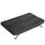 Canapé-lit futon Villy, pieds en métal chromé, tissu touffeté gris anthracite-117664626