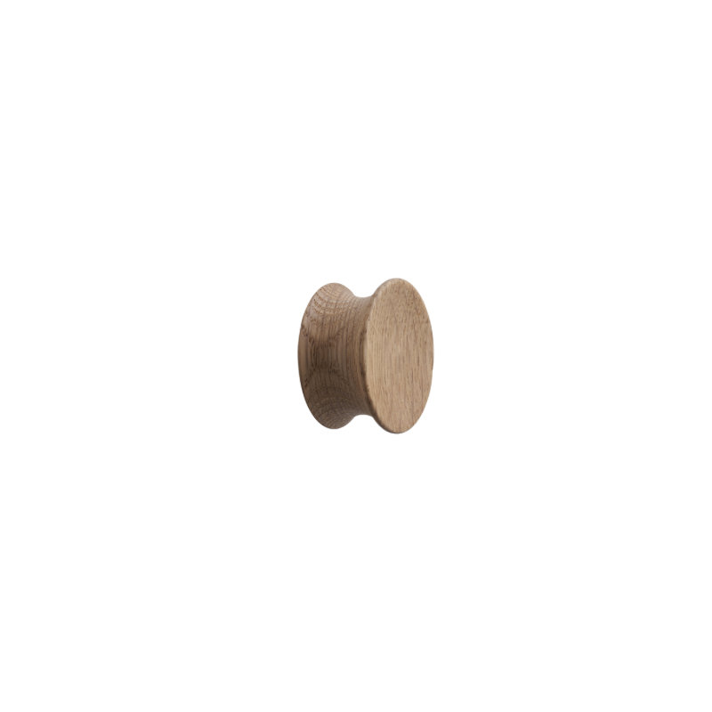 Round Wood "Pulley" Knob in 1-3/4" Diameter, Brown