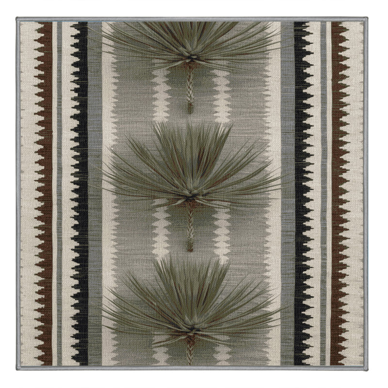  Tapis lavable à quatre ailes Saltbush Southwestern, Carré 5 pi