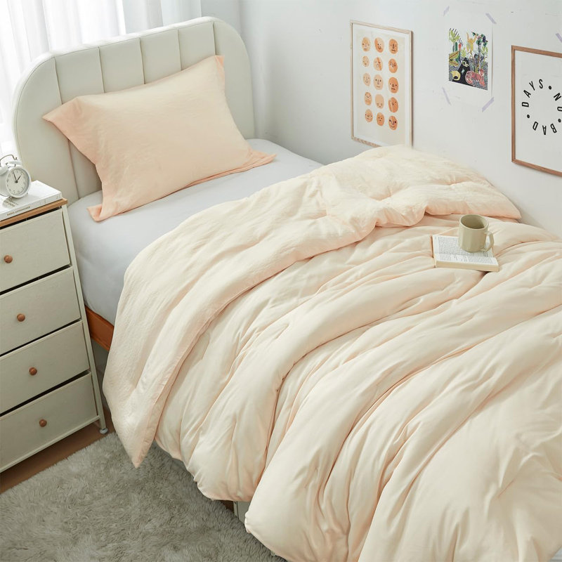 Linen Beige Queen Down Alternative Microfiber Comforter Set