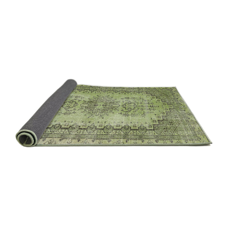 Tapis zone verte claire contemporaine, Rond 7 pi
