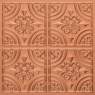 Wrought Iron 2 Ft. X 2 Ft. Glue-Up PVC Ceiling Tile