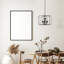 Lampe suspendue pliable unique en métal noir