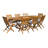 Coster 8 - Person Teak Wood Patio Dining Set with Round Table