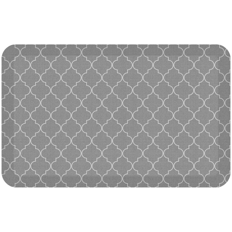 Tapis anti-fatigue, Rectangle 1 pi 8 po x 2 pi 8 po, Gris