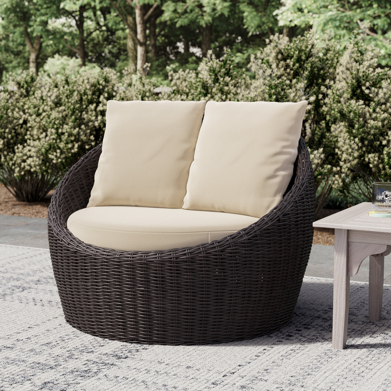  Outdoor Weather Resistant Rattan Snuggle Chair