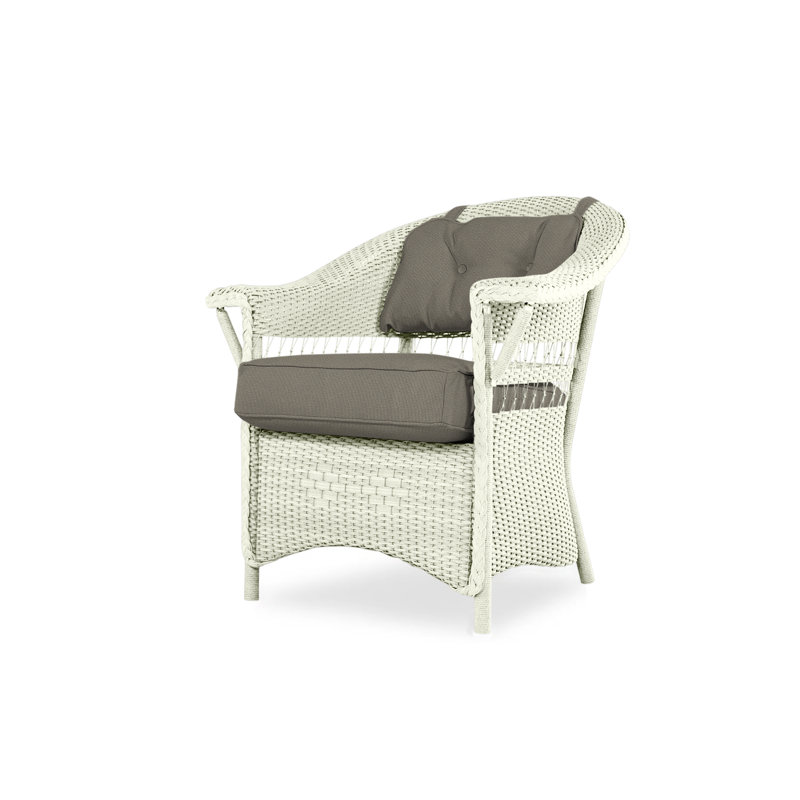 Nantucket Outdoor Dining Armchair, Callen Celadon, Ivory