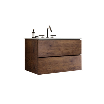 10 29.9'' Wall Mounted Single Bathroom Vanity Base Only