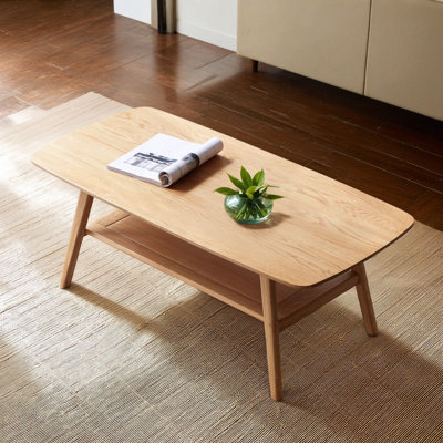 Table polyvalente 100% bois massif: 80 x 50 x 44 cm avec support de rangement, facile à assembler, idéale pour le bureau personnel et l'écriture