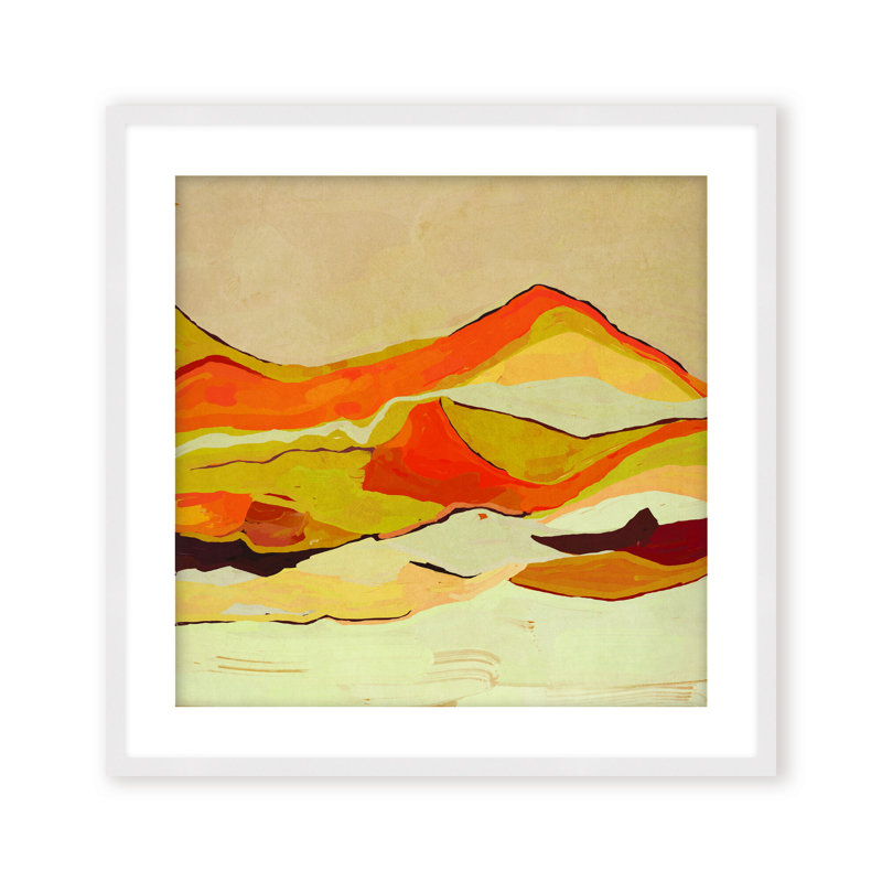Nature Inspired Dawn's Horizon Trptych, 24" H x 24" W, Framed Canvas, Beige