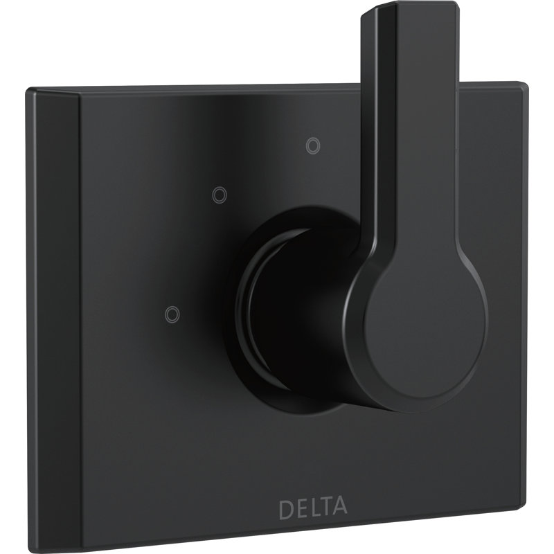 Pivotal 3-Setting 2-Port Diverter Trim, Matte Black