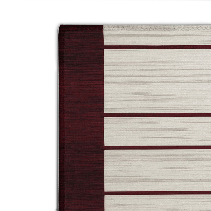 Tapis intérieur / extérieur gris HorizontalStripes, Rectangle 4pi x 6 pi