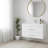 White Gloss Wall-Mounted Bathroom Vanity-340298025