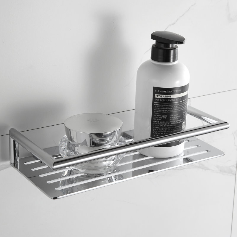 Wozniak Drill / Screw Shower Shelf, Chrome