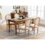 Chaise de salle à manger de style antique avec structure en bois massif avec tissu en lin et rembourrage en mousse souple-848015184